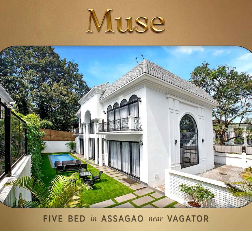 luxury assagao pool villa on rent
